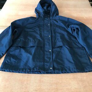 Uniqlo Utility Jacket Men L Blue Full Zip Pocket Hooded Long Sleeve Outdoor